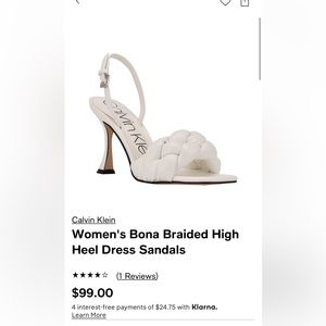 Calvin Klein Women’s Bona Braided high dress sandal
